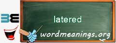 WordMeaning blackboard for latered